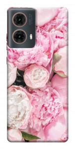 Чохол Pink peonies для Motorola Moto G85