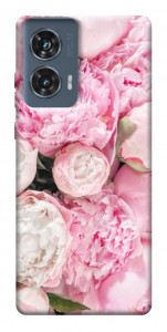 Чехол Pink peonies для Motorola Edge 50 Fusion