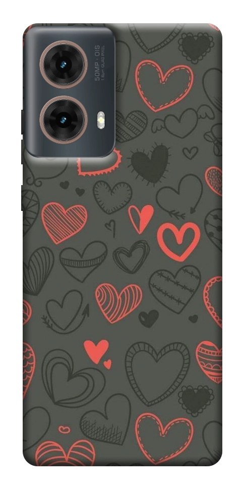 Чохол Милі серця для Motorola Moto G85