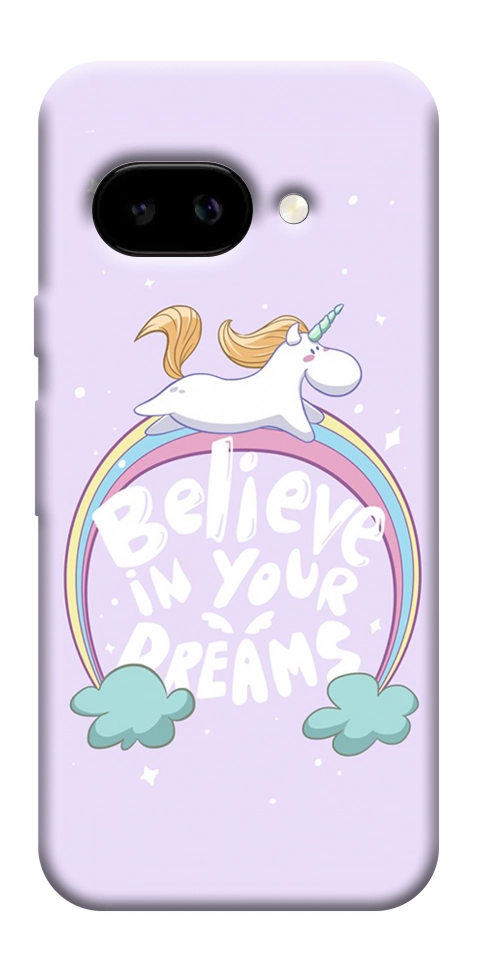 Чехол Believe in your dreams unicorn для Google Pixel 9a