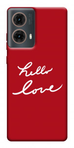 Чехол Hello love для Motorola Moto G85