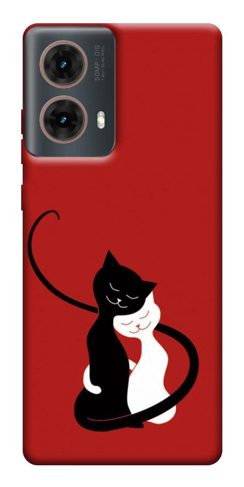 Чехол Влюбленные коты для Motorola Moto G85