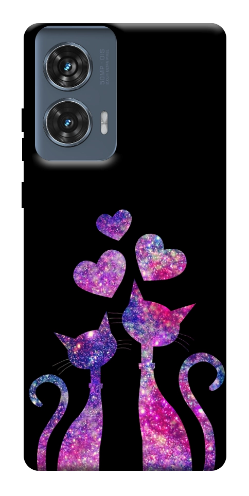 Чехол Космические коты для Motorola Edge 50 Fusion