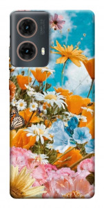 Чехол Летние цветы для Motorola Moto G85