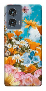 Чехол Летние цветы для Motorola Edge 50 Fusion