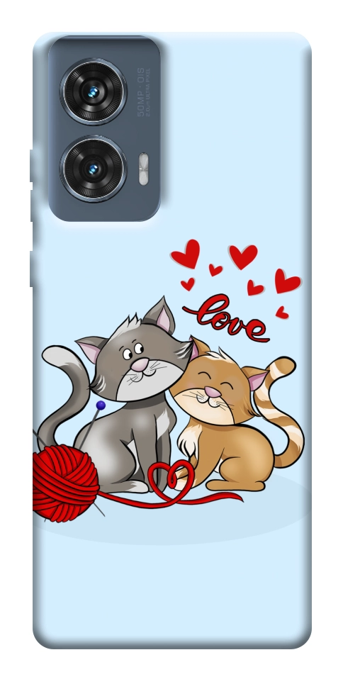 Чехол Два кота Love для Motorola Edge 50 Fusion