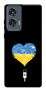 Чехол З Україною в серці для Motorola Edge 50 Fusion