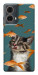 Чехол Cat with fish для Motorola Moto G85