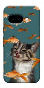 Чехол Cat with fish для Google Pixel 9a