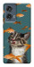 Чехол Cat with fish для Motorola Edge 50 Fusion