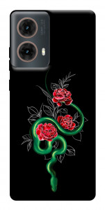 Чехол Snake in flowers для Motorola Moto G85