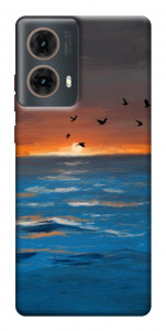 Чехол Закатное море для Motorola Moto G85