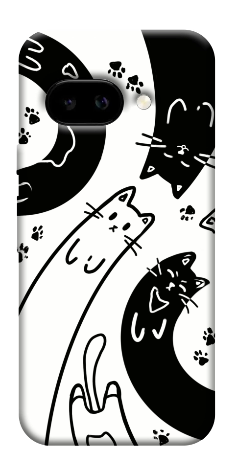 Чехол Черно-белые коты для Google Pixel 9a