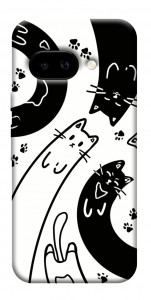 Чехол Черно-белые коты для Google Pixel 9a