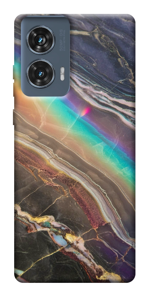 Чехол Радужный мрамор для Motorola Edge 50 Fusion