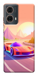 Чехол Машинка на закате для Motorola Moto G85