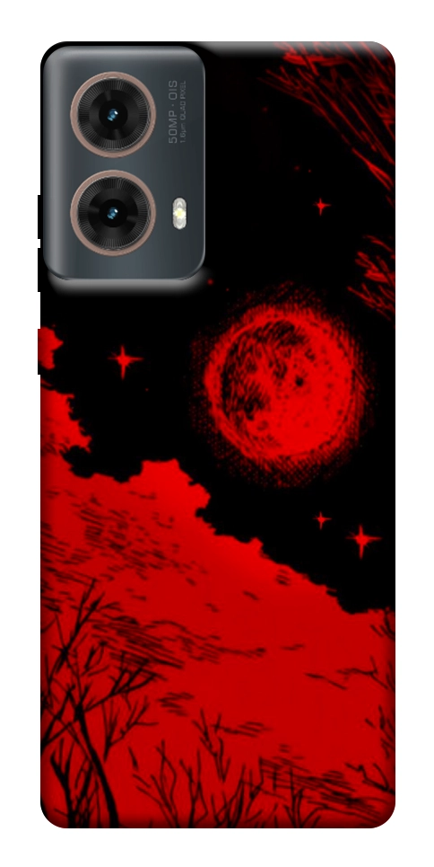 Чехол Кровавый закат солнца для Motorola Moto G85
