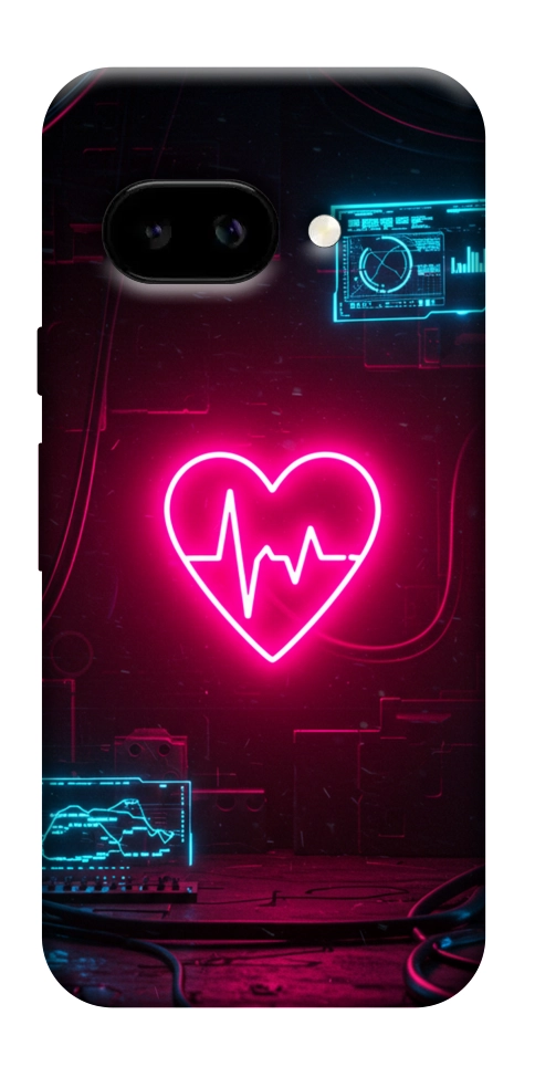 Чехол Neon heart для Google Pixel 9a