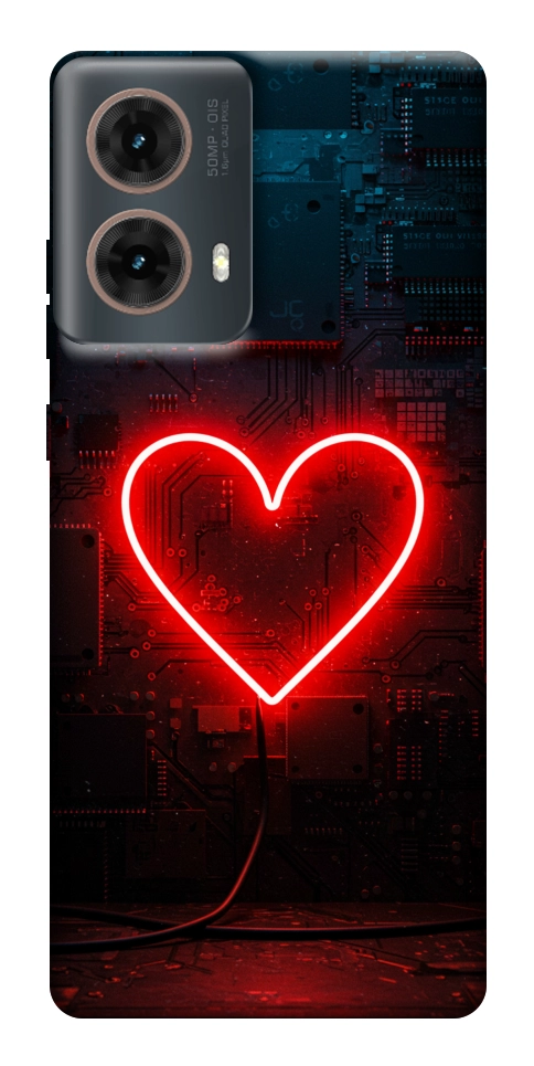 Чехол Яркое сердце для Motorola Moto G85