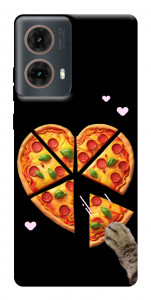 Чехол Pizza Love Cat для Motorola Moto G85
