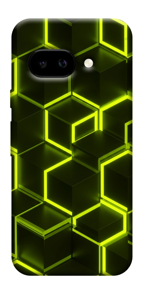 Чехол Neon hexagon для Google Pixel 9a