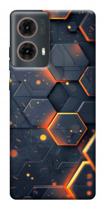 Чехол Burning hex pattern для Motorola Moto G85