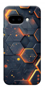 Чехол Burning hex pattern для Google Pixel 9a