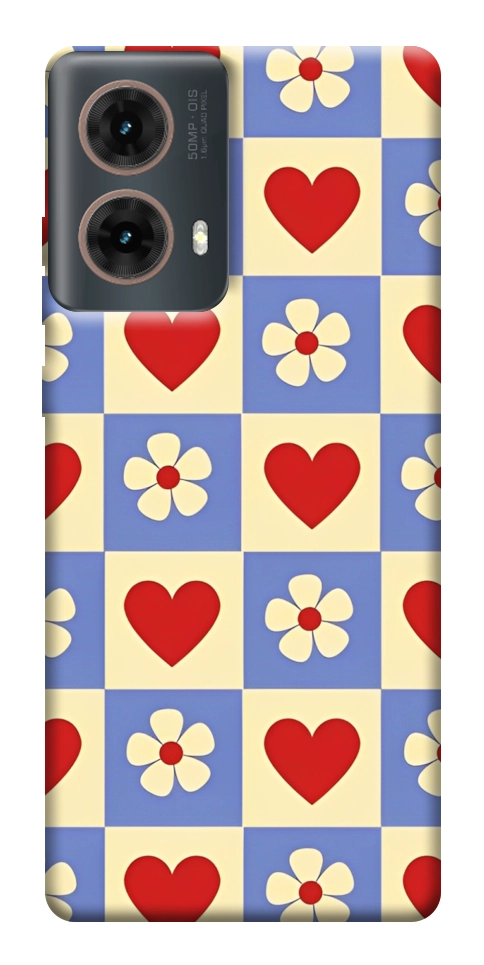 Чехол Сердечки-цветочки для Motorola Moto G85