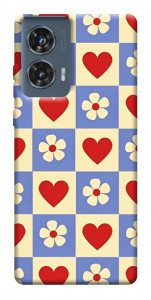 Чохол Серця-квіточки для Motorola Edge 50 Fusion