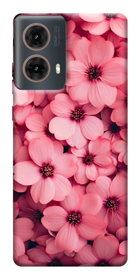 Чехол Pink flowers для Motorola Moto G85