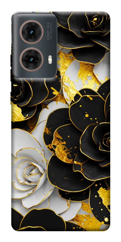 Чехол Flower black-white для Motorola Moto G85