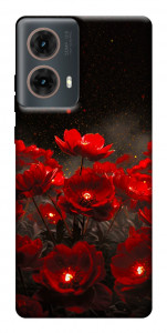 Чехол Burning flowers для Motorola Moto G85