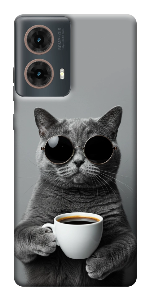 Чехол Grey cat coffee для Motorola Moto G85