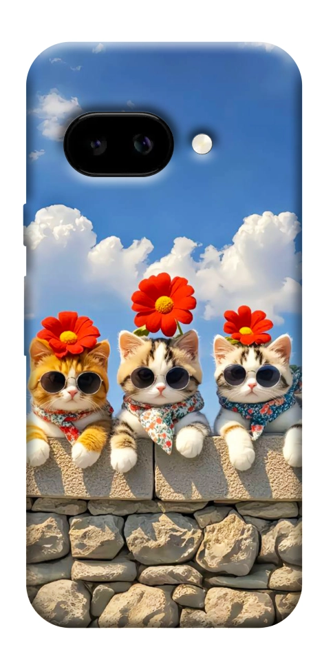 Чехол Flower cats для Google Pixel 9a