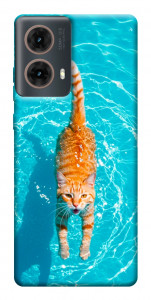 Чехол Cat swimming для Motorola Moto G85