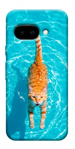 Чехол Cat swimming для Google Pixel 9a