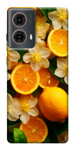 Чехол Лимоны и цветы для Motorola Moto G85