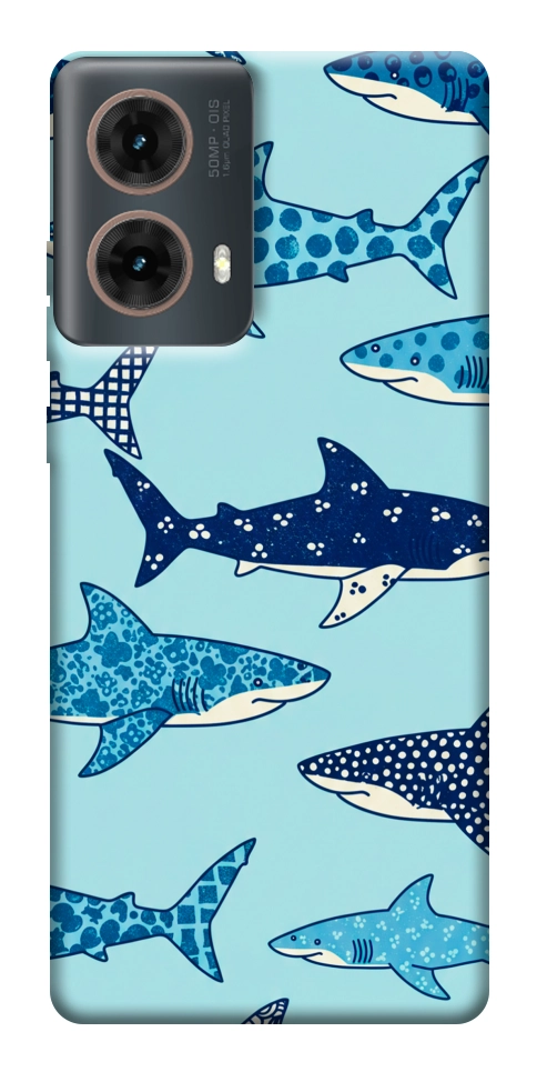 Чехол Shark pattern для Motorola Moto G85