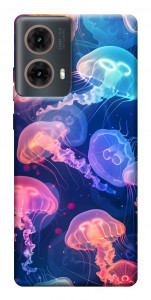 Чехол Neon jellyfishes для Motorola Moto G85