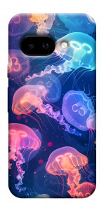 Чехол Neon jellyfishes для Google Pixel 9a