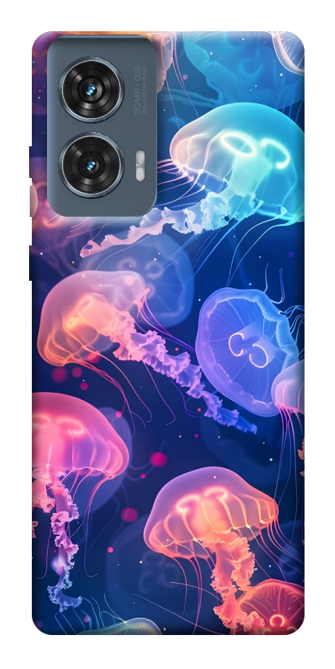 Чохол Neon jellyfishes для Motorola Edge 50 Fusion