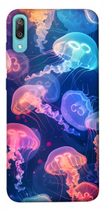 Чехол Neon jellyfishes для Huawei Y6 Pro (2019)