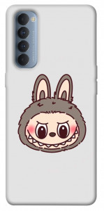 Чехол Labubu grey для Oppo Reno 4 Pro