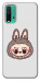 Чехол Labubu grey для Xiaomi Redmi Note 9 4G