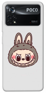 Чехол Labubu grey для Xiaomi Poco X4 Pro