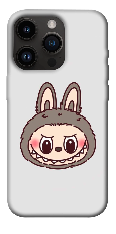Чехол Labubu grey для iPhone 14 Pro