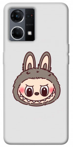 Чохол Labubu grey для Oppo Reno 7 4G