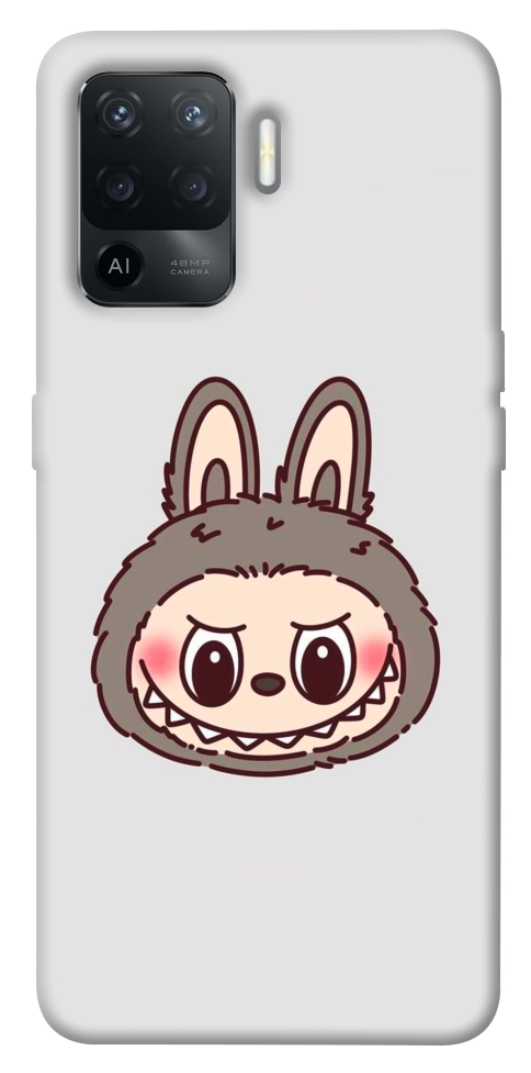 Чехол Labubu grey для Oppo Reno 5 Lite