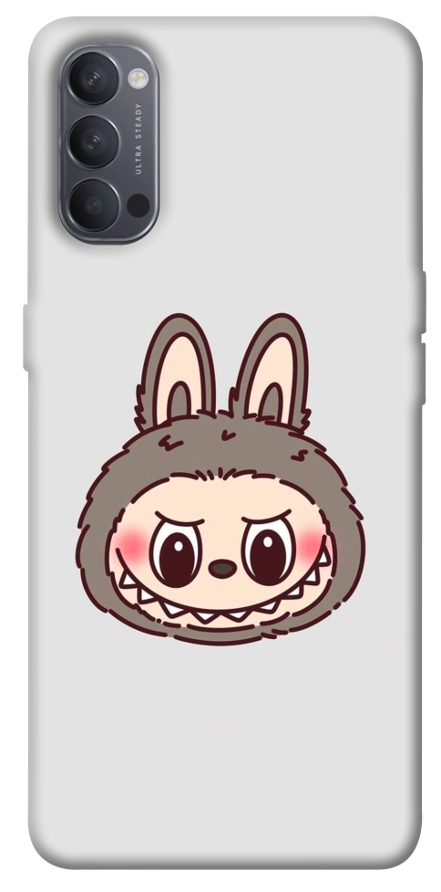 Чохол Labubu grey для Oppo Reno 4