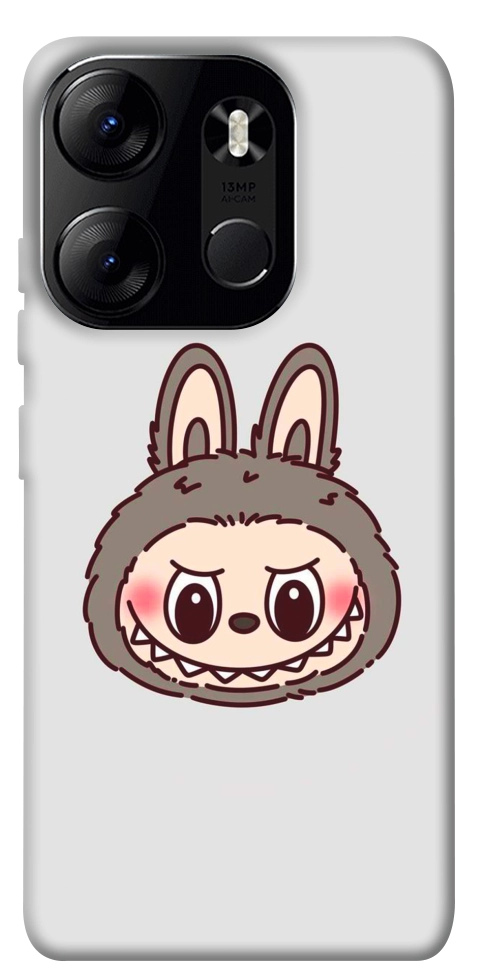 Чохол Labubu grey для Tecno Spark Go 2023